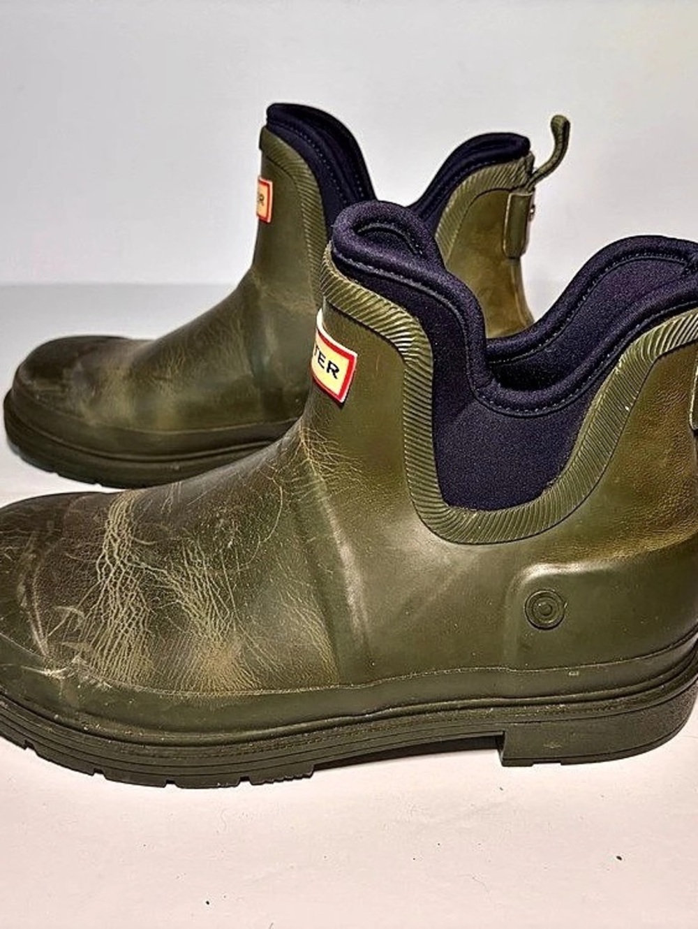 Hunter x Target Size 8 US Green Rubber Ankle Rain Boots Gorpcore Utility